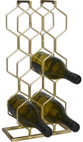 Raft metalic pentru 8 sticle de vin, inaltime 48 cm