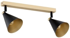 Spot LUCINDA 2xE14/7W/230V negru/auriu Argon 7147