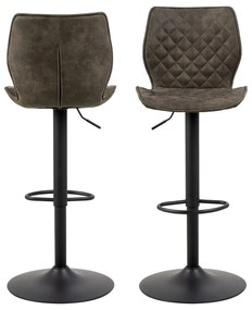 Scaune de bar verde-închis rotative 2 buc. 116 cm Naomi – Actona