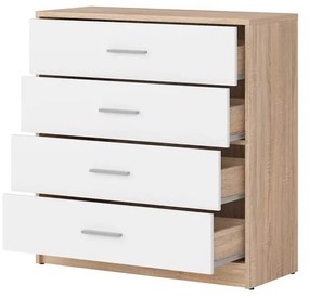 Comodă Nepo Plus 7 (stejar sonoma + alb) . 1098311