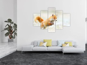 Tablou - Vulpe care sare (150x105 cm)