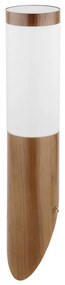 Aplica de exterior optic lemn, din oțel inoxidabil, 1 bec, dulie E27, 3157W, Globo