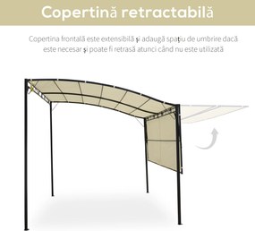 Copertina de gradina Outsunny, 300 x 250 cm, bej | Aosom Romania