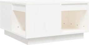 vidaXL Măsuță de cafea, alb, 60x61x32,5 cm, lemn masiv de pin