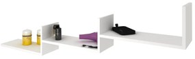 Etajera haaus Step, Alb, 150 x 20 x 42 cm