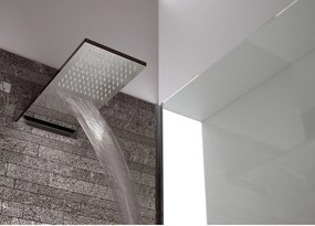 Cap de duș argintiu lucios din oțel inoxidabil – Sapho