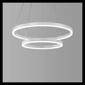 Lustra LED cu Telecomanda, ALB, Cercuri, wifi 2.4G cu lumina/rece/calda/neutra intensitate reglabila, 100W