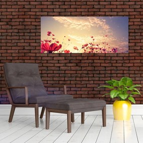 Tablou - Lunca cu flori (120x50 cm)