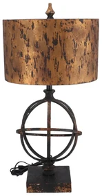 Lampa de masa Sfera stil industrial metal si rasina h 67 cm