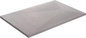 Cadita compozit pentru dus Inter Ceramic dreptunghiulara 120x80 cm finisaj piatra-alb mat