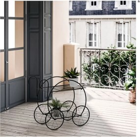 STILISTA Suport pentru plante, cărucior, 66 x 60 x 28 cm, oț