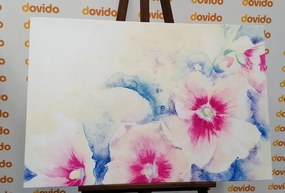Tablou ilustrația de acuarelă a florilor roz