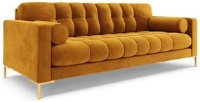Canapea Bali 3 locuri velvet/picioare gold L177 cm