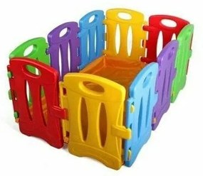 Tarc de joaca pentru copii, modular, Colorful Nest, 130 x 85 x 60 cm, 10 piese, multicolor