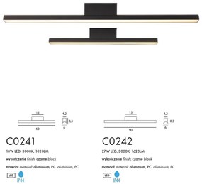 Aplica de perete LED iluminat baie IP44 Tampa 90cm