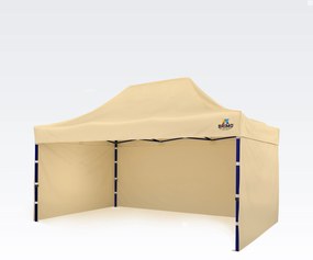 Cort de vânzare 3x4,5 m cu 3 pereți | Asamblare rapidă, 12,5 m² - cu 3 pereți - Bej
