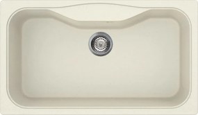 Chiuvetă de bucătărie Smeg LSEG860P, 86 cm, material rezistent la zgârieturi, ușor de curățat, crem