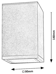 Spot aplicat pentru iluminat exterior design modern IP54 Zombor antracit 9x9cm