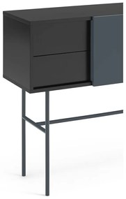 Masă consolă neagră-gri antracit 35x110 cm Nube – Teulat