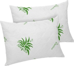 Set Aloe Vera Essence, 2 perne microfibra 50x70 cm si pilota matlasata 350g/mp, 180x200 cm