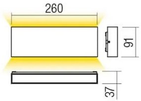 Aplică LED de exterior KAMAL LED/15W/230V 3000K IP54 albă Redo 90387