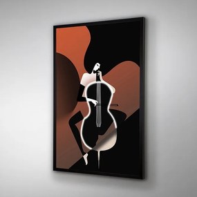 Tablou cu iluminat LED imprimat pe panza Violonchelo 80x120cm