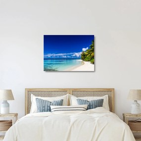 Tablou pe sticlă - Plaja tropicală (70x50 cm)