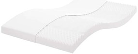 vidaXL Saltea din spumă, alb, 140x210 cm, 7 zone, duritate 20 ILD