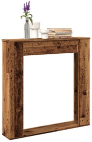 vidaXL Mască de șemineu, lemn vechi, 100x20x100 cm, lemn prelucrat