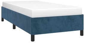 Cadru de pat, albastru inchis, 90x200 cm, catifea Albastru inchis, 35 cm, 90 x 200 cm