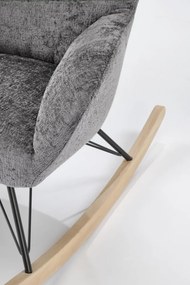 Fotoliu tip balansoar Castro stofa gri H92 cm