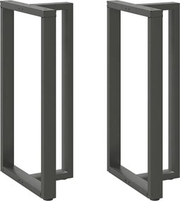 vidaXL Picioare de masă de bar în formă de T, 2 buc., antracit, 60x35x(110-111) cm, oțel