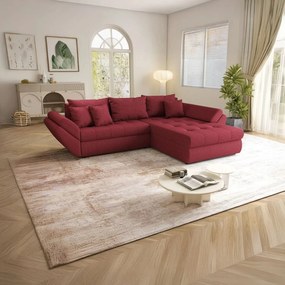 Colțar extensibil dumonde cu ladă de depozitare si sezut confortabil din spuma high-density, Loana Enjoy Winery II 270x185 cm