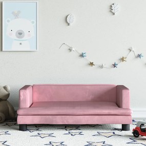 3196308 vidaXL Canapea pentru copii, roz, 80x45x30 cm, catifea