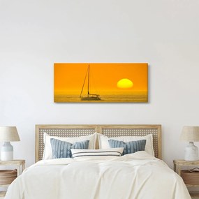 Tablou - Barca în mijlocul mării (120x50 cm)