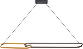 Zuma Line P241145502A - Lustra LED pe cablu RAVON, 2xLED/40W/230V, negru/auriu