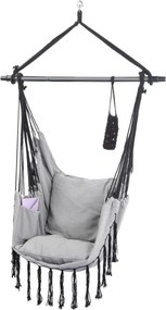 Balansoar suspendat MIADOMODO, gri, interior și exterior