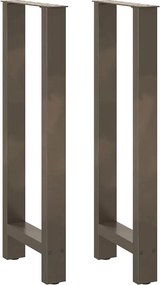 vidaXL Picioare de masă de bar, oțel natural, 2 buc., 50x(100-101) cm