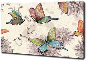 Tablouri tipărite pe pânză Fluturi și flori