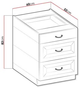 Dulap inferior de bucătărie Vintageline BB (alb). 1122890