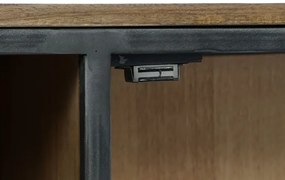 Comoda TV, neagra, din lemn si metal, Ferra