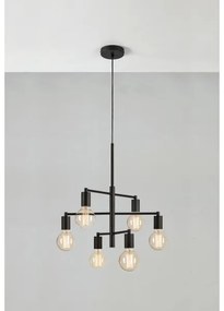 Lustră pe cablu Markslöjd 108717 CIELO 6xE27/40W/230V negru