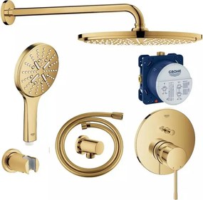 Sistem de dus incastrat Grohe Essence Rainshower auriu lucios Cool Sunrise