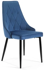 Scaun de sufragerie Selvaraj (albastru închis) (4buc). Promo -25%. 1069581