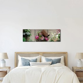 Tablou -Trandafir pentru tine (cu ceas) (90x30 cm)