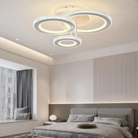 Lustra LED Cu Telecomanda, Elit's,3 Tipuri De Lumina, Intensitate Reglabila, 174W, Alb