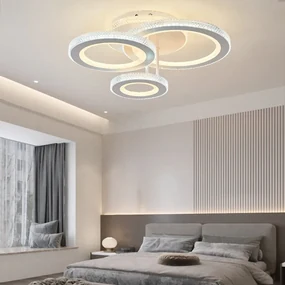 Lustra LED Cu Telecomanda, Elit's,3 Tipuri De Lumina, Intensitate Reglabila, 174W, Alb
