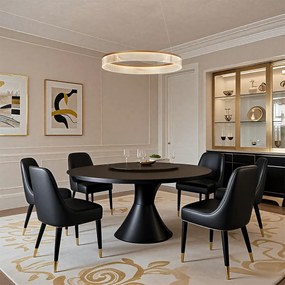 Lampa suspendată modernă alamă 78cm incl. LED cu 3 trepte de intensitate luminoasă - Anello Chandelier