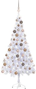 vidaXL Brad de Crăciun pre-iluminat cu globuri, 180 cm, 620 de ramuri