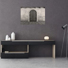 Tablou pe sticlă - Ușa misterioasă (70x50 cm)